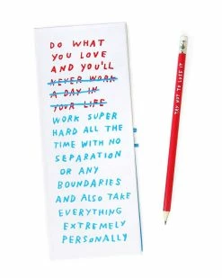 Adam J. Kurtz Do What You Love Work/Life Balance List Ledger