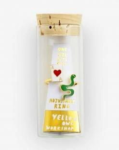Yellow Owl Workshop Necklaces + Earrings Ace Of Hearts & Snake Adjustable Ring