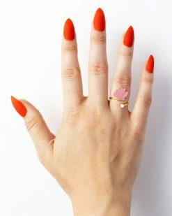 Yellow Owl Workshop Seashell & Pearl Adjustable Ring