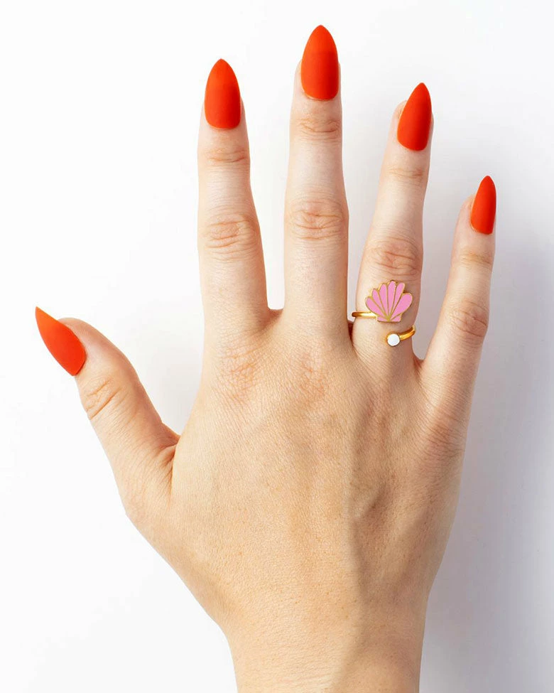 Yellow Owl Workshop Seashell & Pearl Adjustable Ring 2 Yellow Owl Workshop Seashell & Pearl Adjustable Ring