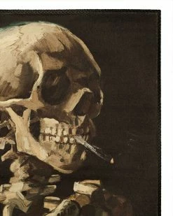 Inner Decay Head Of A Skeleton With A Burning Cigarette Large Back Patch 5 Inner Decay Head Of A Skeleton With A Burning Cigarette Large Back Patch