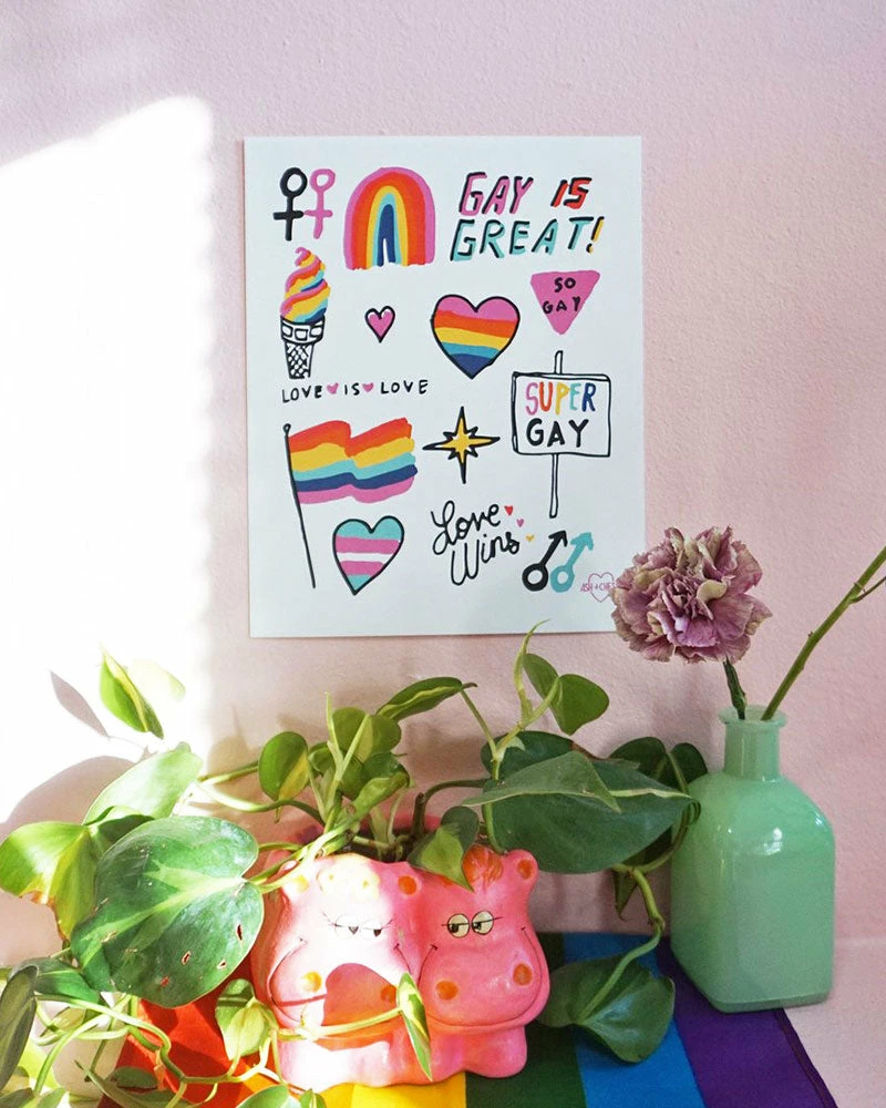 Ash + Chess Gay Stuff Art Print (8" X 10") 2 Ash + Chess Gay Stuff Art Print (8" X 10")