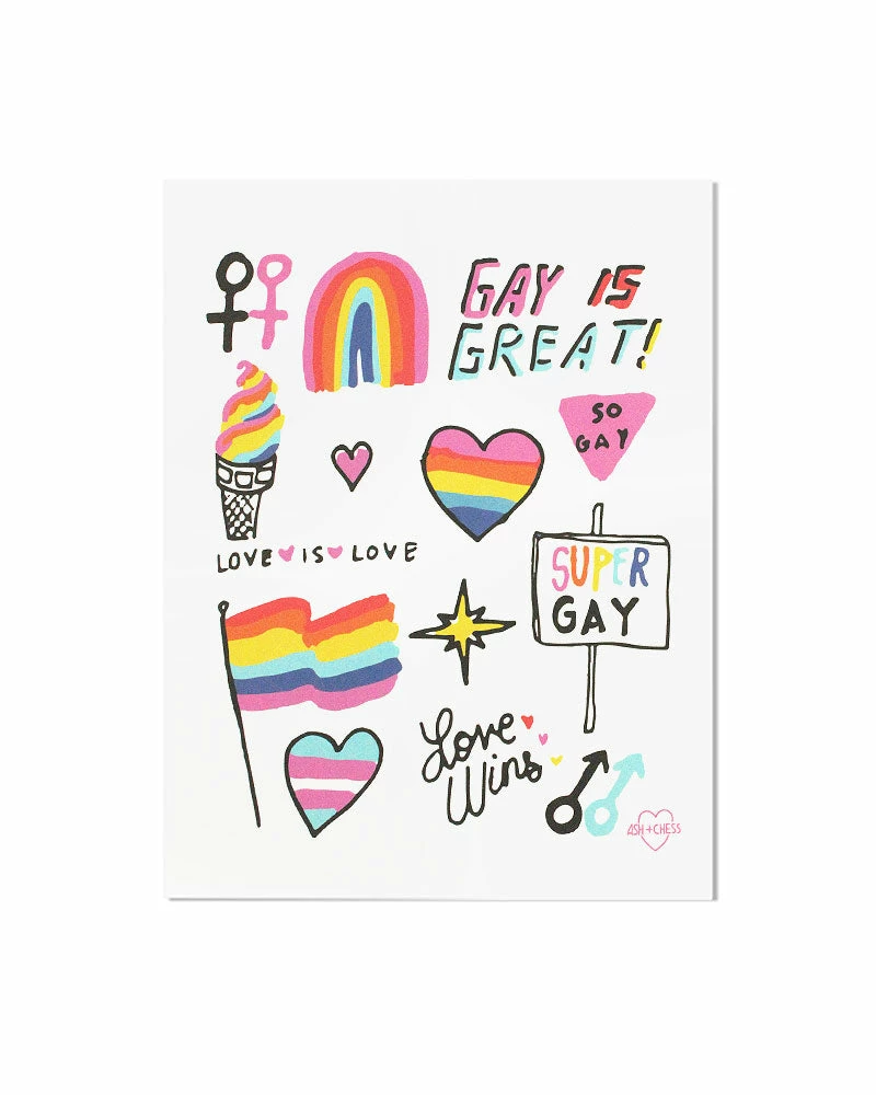 Ash + Chess Gay Stuff Art Print (8" X 10") 1 Ash + Chess Gay Stuff Art Print (8" X 10")