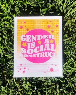 Ash + Chess Gender Is A Social Construct Risograph Art Print (8" X 10")