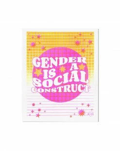 Ash + Chess Gender Is A Social Construct Risograph Art Print (8" X 10")