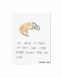 Jon-Michael Frank Can Cat Art Print (8" X 10")