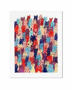 Cactus Club Paper Indie Art Prints Cat Club Art Print (11" X 14")
