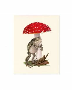 Ryan Berkley Illustration Embrace This Place Frog & Mushroom Art Print (8" X 10") Home