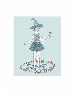 Bee's Knees Industries Witch In A Faerie Ring Art Print (8" X 10") Home