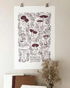 Frog And Toad Press Home Poisonous Mushrooms Art Print (11" X 17")