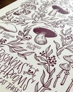 Frog And Toad Press Home Poisonous Mushrooms Art Print (11