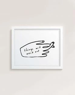 People I've Loved Indie Art Prints Things Will Work Out Letterpress Art Print (11" X 14")