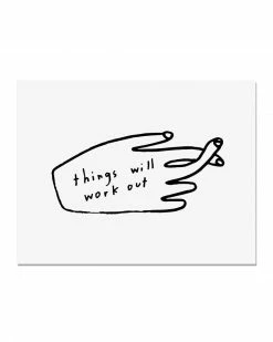 People I've Loved Indie Art Prints Things Will Work Out Letterpress Art Print (11" X 14")