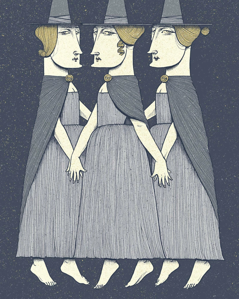 Michael Ezzell Three Witches Art Print (8" X 10") 3 Michael Ezzell Three Witches Art Print (8" X 10")