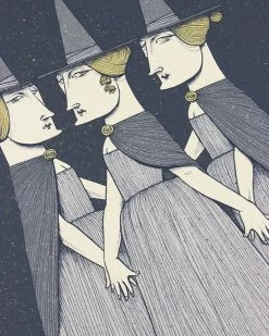 Michael Ezzell Three Witches Art Print (8" X 10")