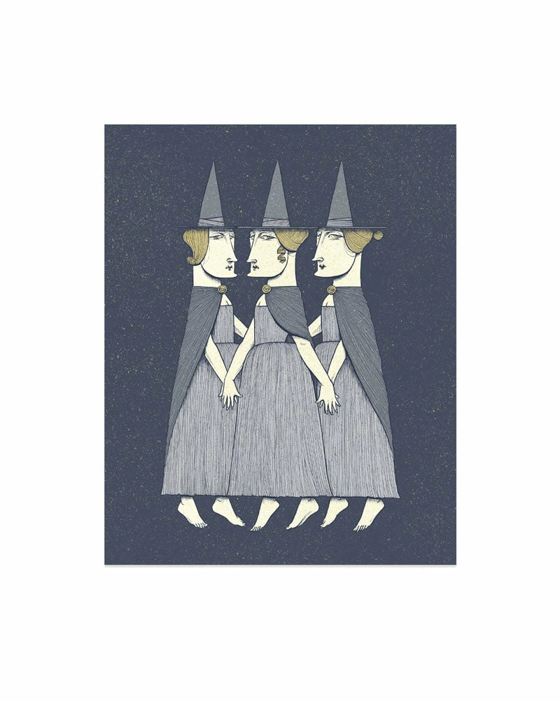 Michael Ezzell Three Witches Art Print (8" X 10") 1 Michael Ezzell Three Witches Art Print (8" X 10")