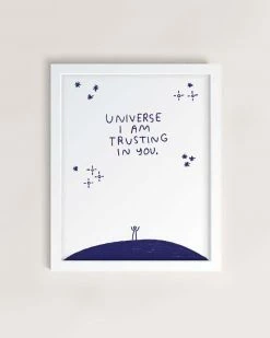 People I've Loved Universe I Am Trusting In You Letterpress Art Print (11" X 14") Indie Art Prints