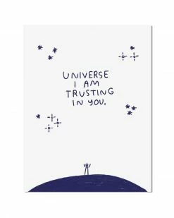 People I've Loved Universe I Am Trusting In You Letterpress Art Print (11" X 14") Indie Art Prints