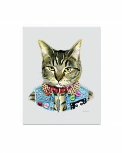 Ryan Berkley Illustration Punk Cat Art Print (8" X 10")