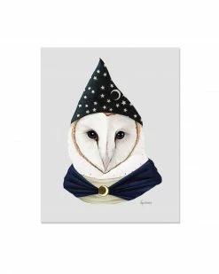 Ryan Berkley Illustration Wizard Owl Art Print (8" X 10") Home