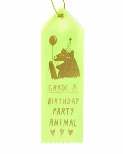 Yellow Owl Workshop Birthday Party Animal Award Ribbon