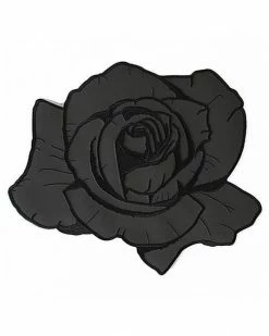 Inner Decay Pins + Patches Reflective Black Rose Large Back Patch