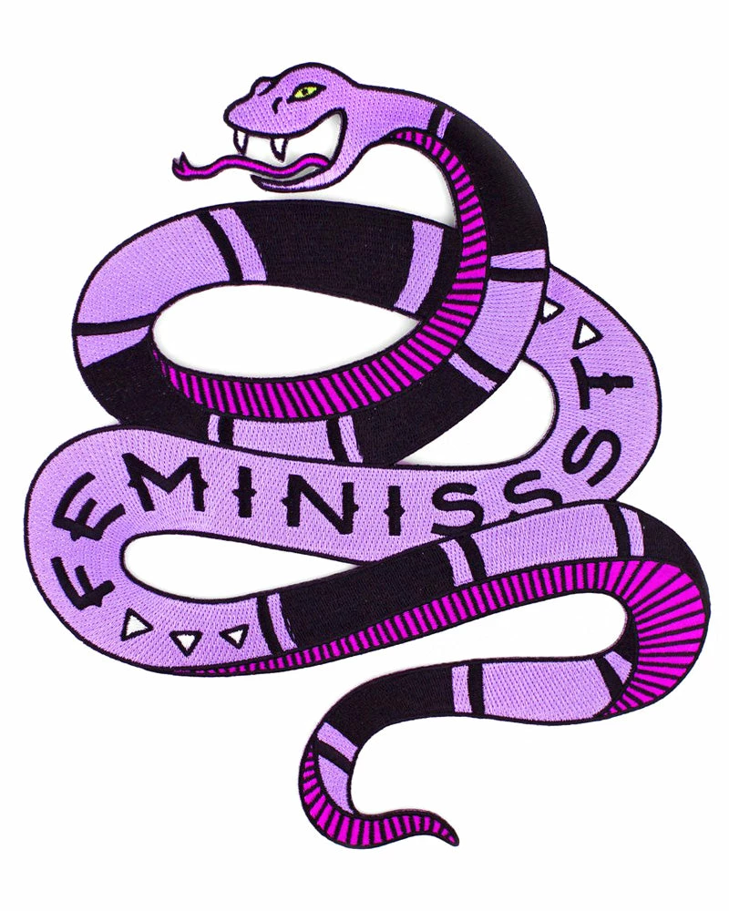 Band Of Weirdos Large Back Patches Feminist Snake Large Back Patch 1 Band Of Weirdos Large Back Patches Feminist Snake Large Back Patch