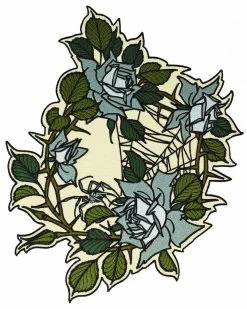 Mean Folk Spider Rose Large Back Patch Large Back Patches