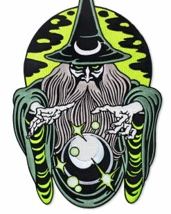 Mean Folk Dark Magic Wizard Large Back Patch (Glow-in-the-Dark) Large Back Patches