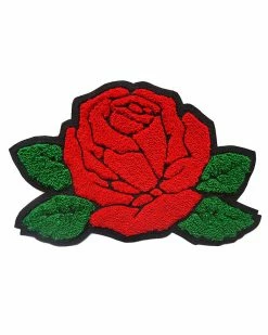 Oxford Pennant Red Rose Large Chenille Back Patch