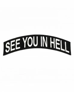 Beast Or God See You In Hell Large Back Patch - Black/White Large Back Patches