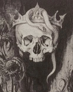 Inner Decay Skull Crowned With Snakes And Flowers Large Back Patch