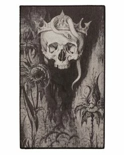 Inner Decay Skull Crowned With Snakes And Flowers Large Back Patch