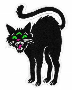 Band Of Weirdos Three Eyed Black Cat Large Chenille Back Patch Large Back Patches