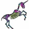 Band Of Weirdos Large Back Patches Unicorn Skeleton Large Back Patch