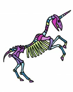 Band Of Weirdos Large Back Patches Unicorn Skeleton Large Back Patch