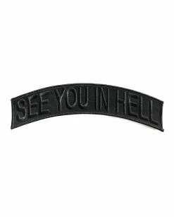 Beast Or God See You In Hell Large Back Patch - Black/Black