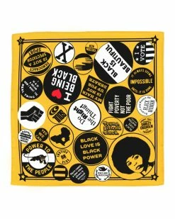 All Very Goods Black Power Buttons Bandana (Limited Edition) Clothing