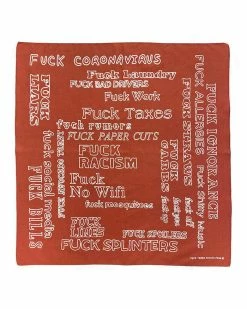 Three Potato Four Hats + Beanies Fuck Bandana - Rusty Red