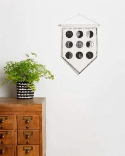 The Rise And Fall Moon Phases Small Felt Banner