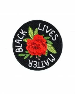 Wild Optimist Black Lives Matter Flower Patch Embroidered Patches