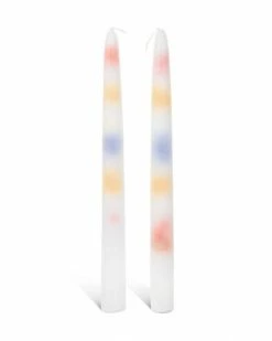 General Wax & Candle Company Accessories Rainbow Multi-Color Drip Candles (Pair Of 2)