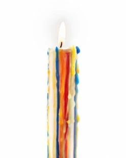General Wax & Candle Company Accessories Rainbow Multi-Color Drip Candles (Pair Of 2)