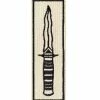 Shrimp Sauce Large Back Patches Dagger Knife Large Canvas Patch