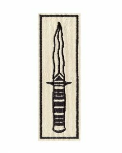 Shrimp Sauce Large Back Patches Dagger Knife Large Canvas Patch