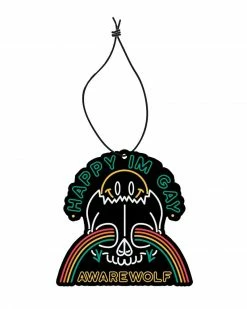 Awarewolf Apparel Home Happy I'm Gay Car Air Freshener (Black Freeze)