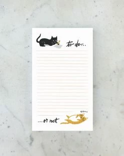 Idlewild Co. To Do ...Or Not Cat Notepad Greeting Cards + Office Supplies