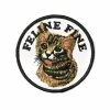 Bruised Tongue Embroidered Patches Feline Fine Cat Patch