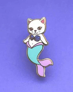 LuxCups Creative Purrmaid (Cat Mermaid) Pin