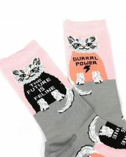 Yellow Owl Workshop Future Is Feline Cat Socks